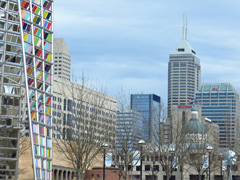 A skyline view of Indianapolis, Indiana, USA 